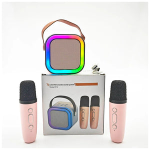 K12 Mini Karaoke Speaker with Wireless Dual Microphone