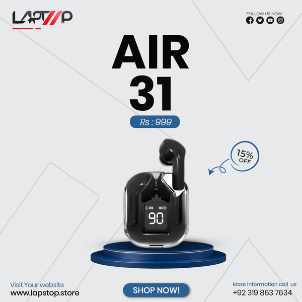 Air 31 TWS Transparent Earbuds